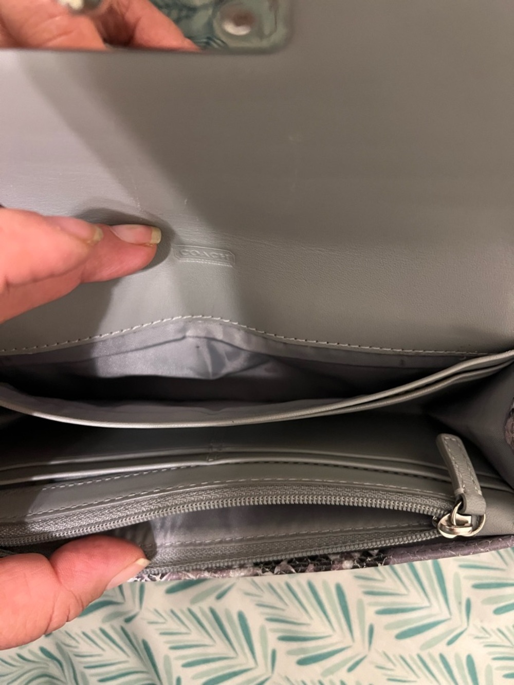 Coach Kristin Python-Embossed Slim Envelope Wallet - Picture 6 of 7